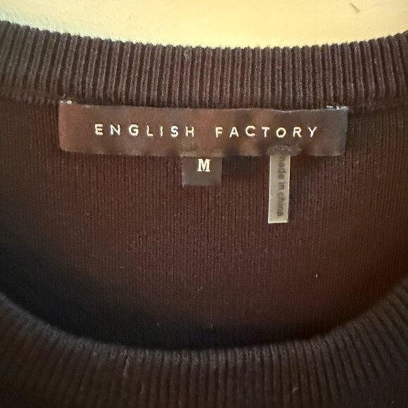 New English Factory Mixed Media Poplin Top - Picture 8 of 9